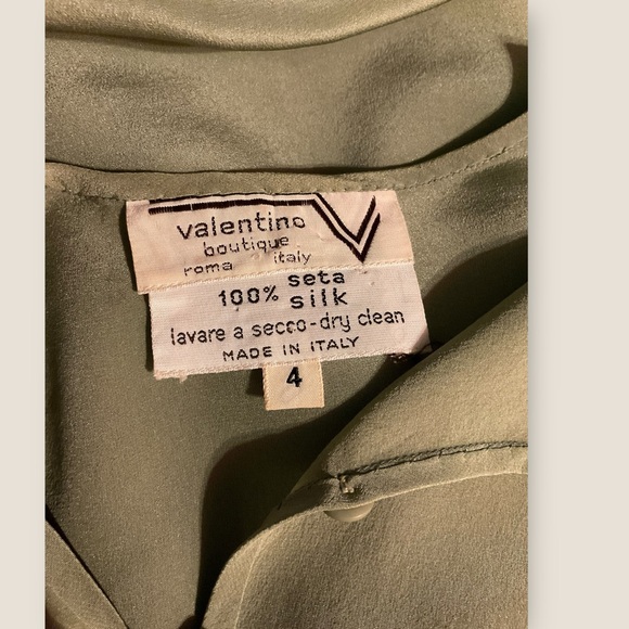 VINTAGE Valentino Boutique 100% seta Silk Blouse - Picture 2 of 9